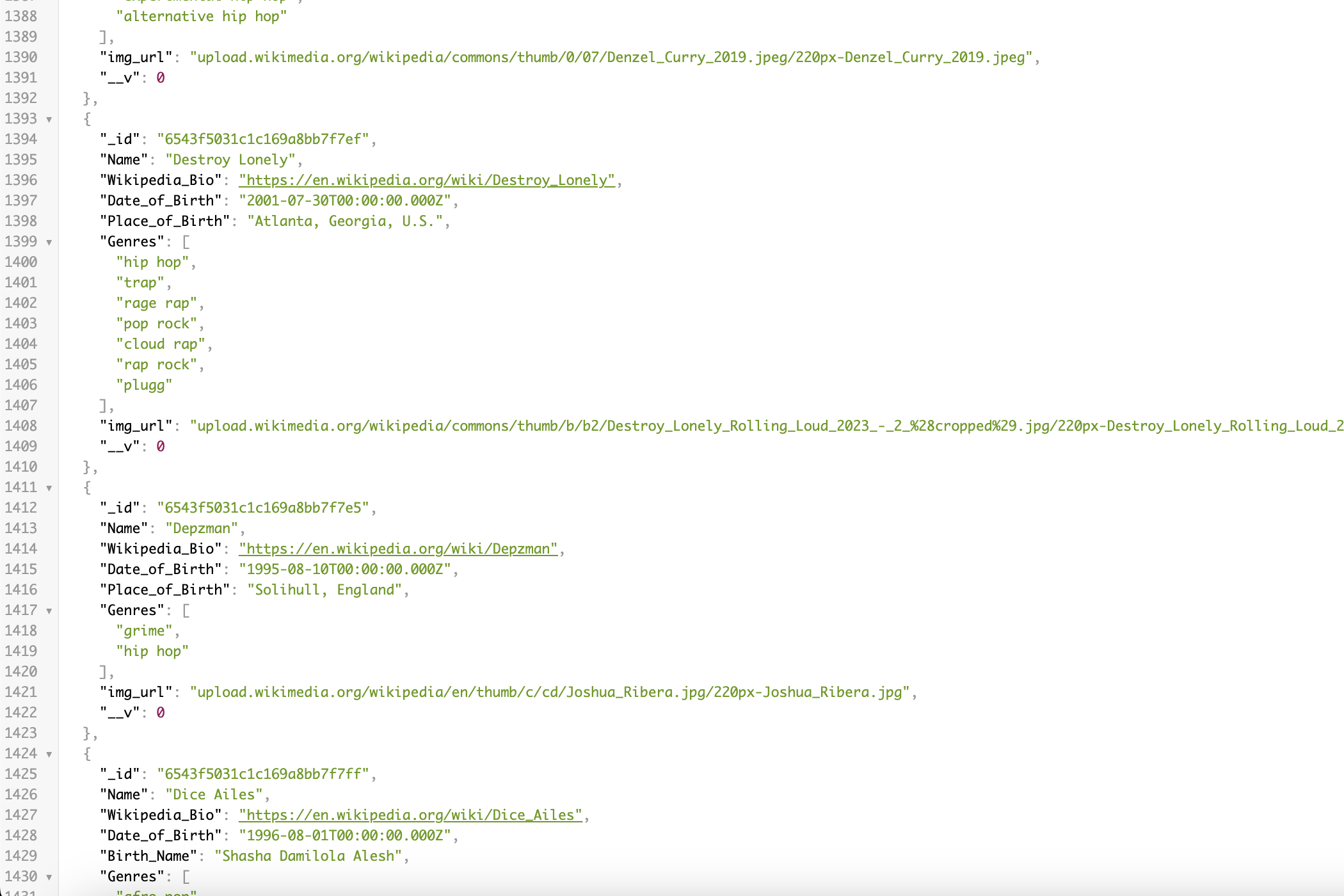 Wiki Rappers API